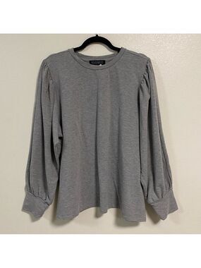 Eloquii Balloon Sleeve Crew neck Sweater Gray Size 22/24